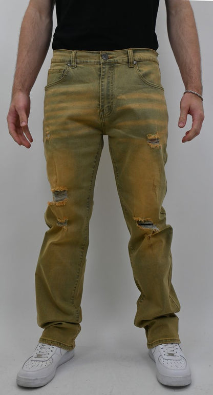 VINTAGE RIPPED SLIM JEANS