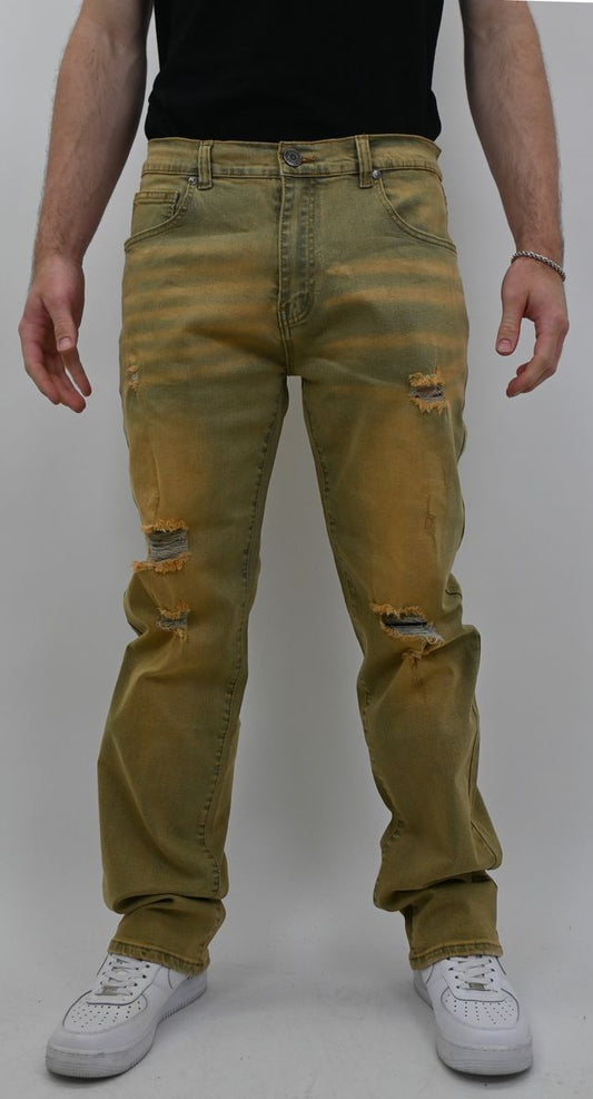VINTAGE RIPPED SLIM JEANS
