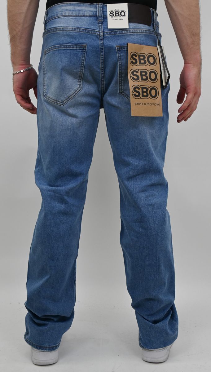 LIGHT BLUE RIPPED SLIM JEANS