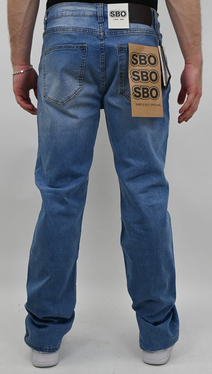 LIGHT BLUE RIPPED SLIM JEANS