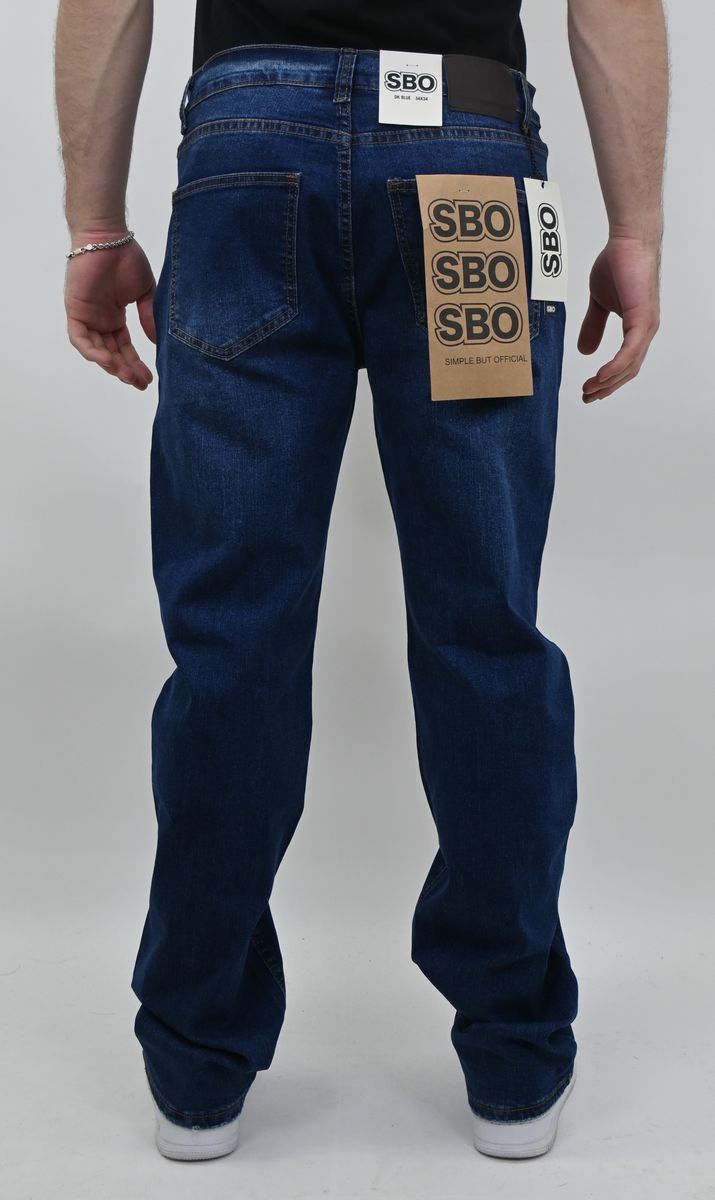 MID BLUE RIPPED SLIM JEANS