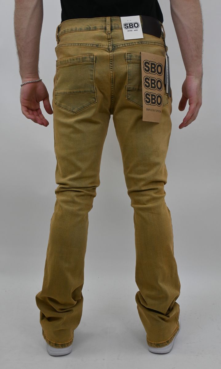 VINTAGE STACKED JEANS WITH RIP AND TEAR